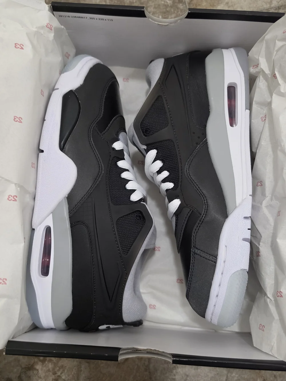 Nike Air Jordan 4 RM Black Fire Red Wolf Grey HV5184-010 Size 8.5 Men
